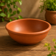 Terracotta Clay Serving Bowl for Curry, Rice & Sabzi