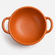 Traditional Terracotta Clay Kadhai with Handles